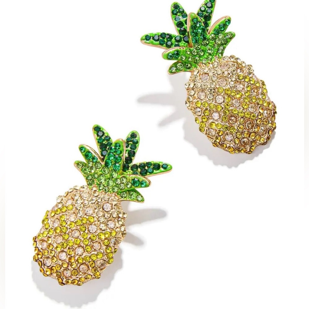 BaubleBar Pave Pineapple Statement Earrings